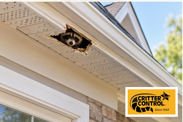 Wildlife entry point around an Orlando roof and attic